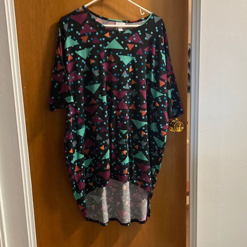 LuLaRoe Geometric Tunic - Black, Teal, Purple, Orange